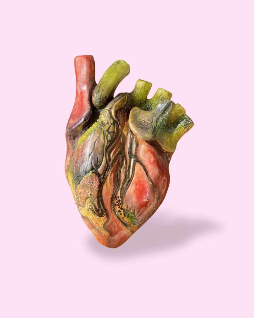 Corazón anatómico de Cerámica