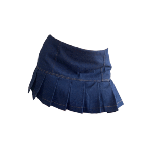 Falda Mini Tableada Denim