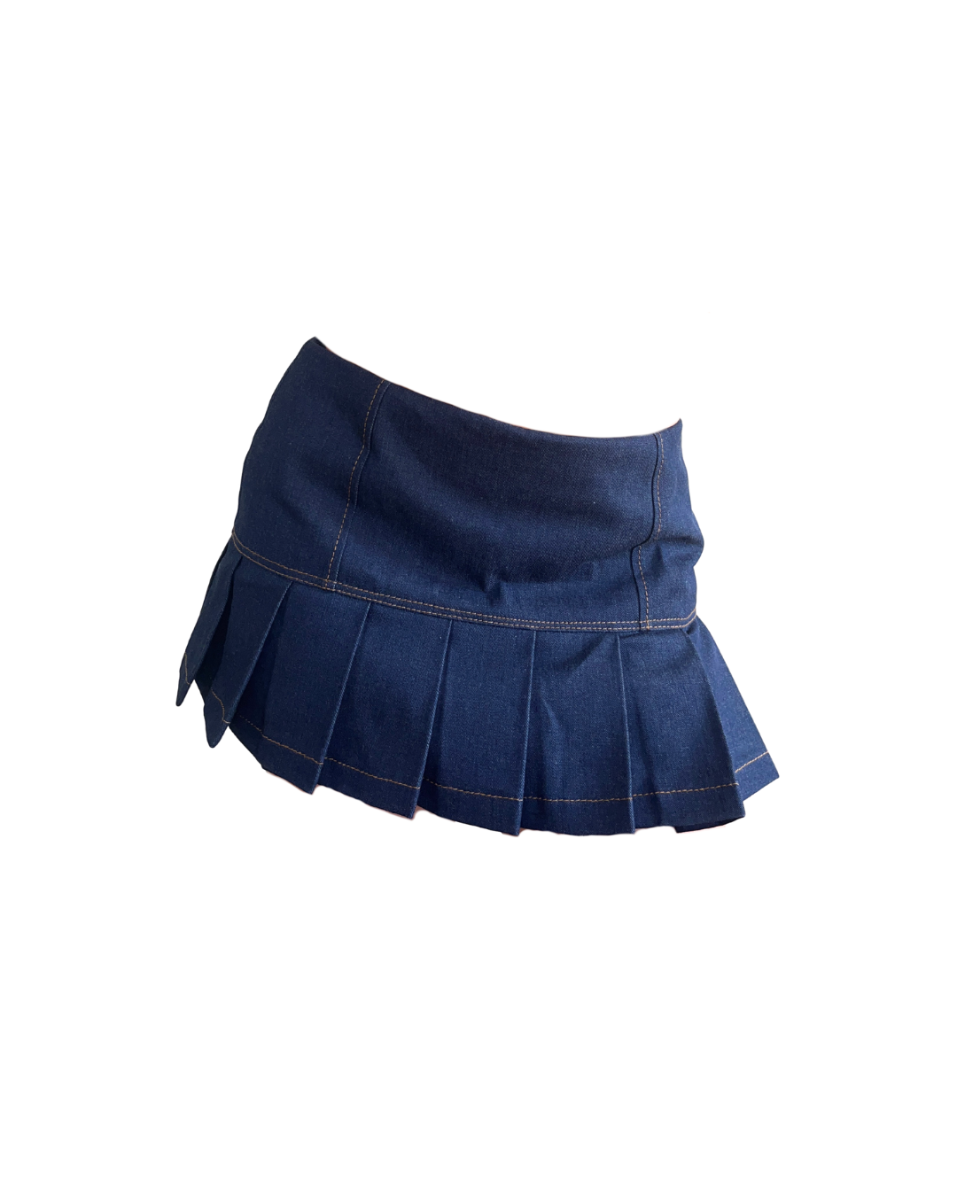 Falda Mini Tableada Denim