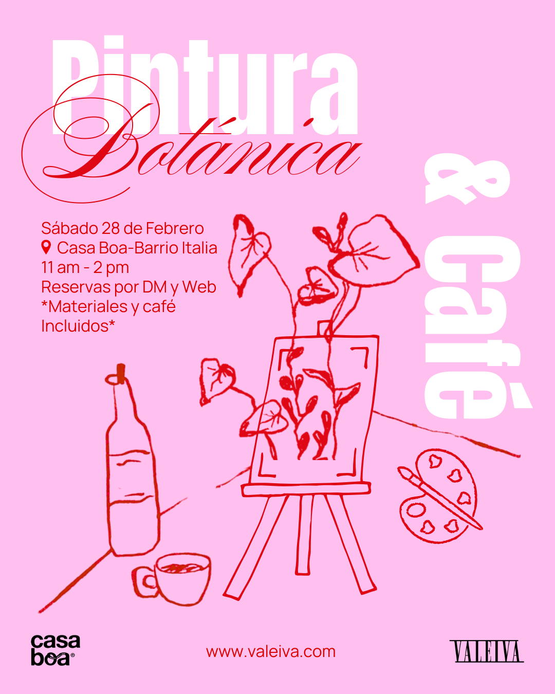 Taller de Pintura Botánica Valeiva en Casa Boa