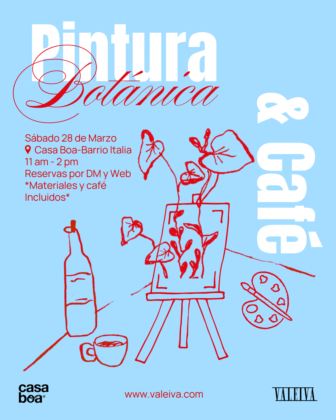 Taller de Pintura Botánica Valeiva en Casa Boa 28 Marzo